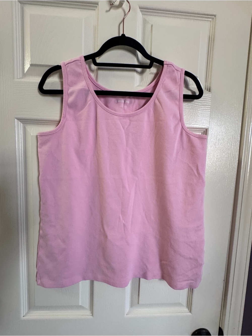 Lands End Classic Scoop Neck Tank Top - Light Pink